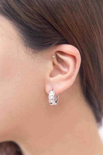 Lovoda Tapered Baguette Hoop Earrings