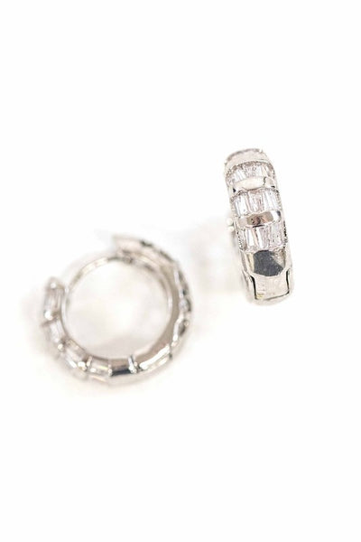 Lovoda Tapered Baguette Hoop Earrings