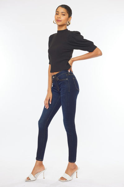 Kan Can USA Mid Rise Basic Super Skinny Jeans