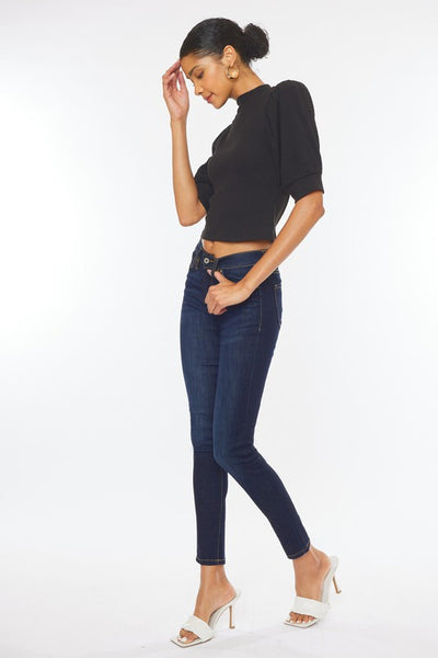 Kan Can USA Mid Rise Basic Super Skinny Jeans