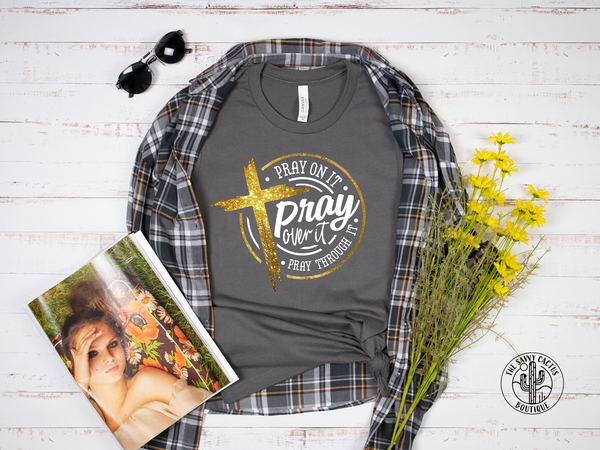 PRAY ON IT GOLD CIRCLE