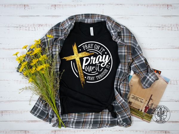 PRAY ON IT WHITE CIRCLE