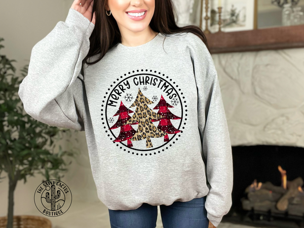 LEOPARD PLAID XMAS TREES