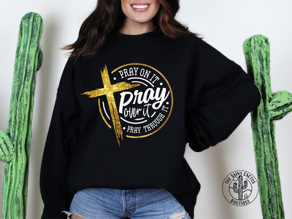 PRAY ON IT GOLD CIRCLE