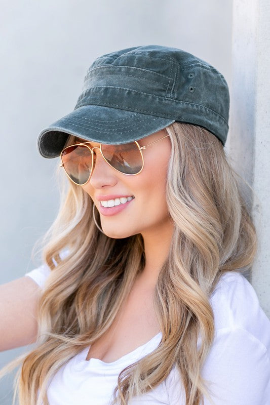 Aili's Corner Distressed Cadet Hat Cap