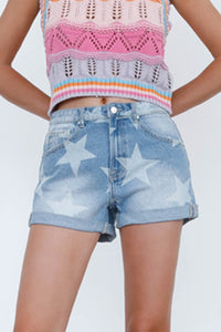 Denim Lab USA Star Print Shorts