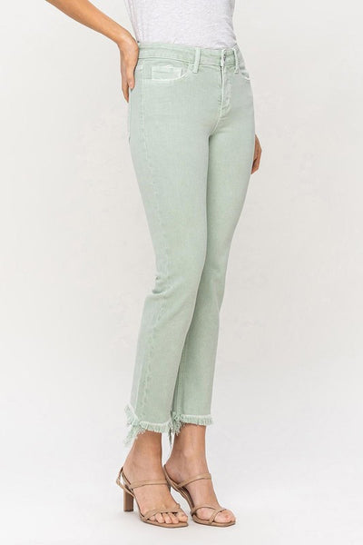 VERVET by Flying Monkey Mid Rise Crop Straight Jeans