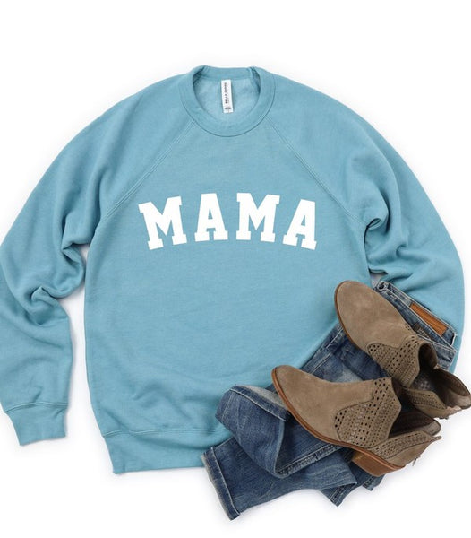 Ocean and 7th Varsity Font MAMA Premium Bella Canvas Crew