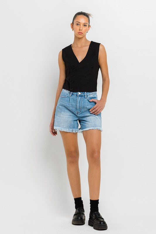 Super High Rise Pleats Shorts