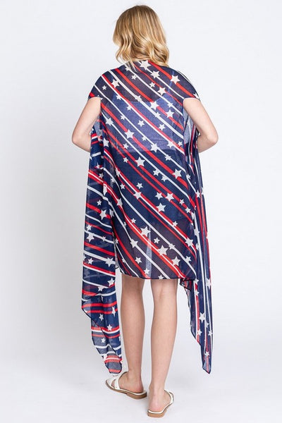 LA Jewelry Plaza Americana Everyday Flag Print Vest