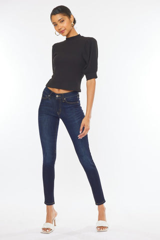 Kan Can USA Mid Rise Basic Super Skinny Jeans