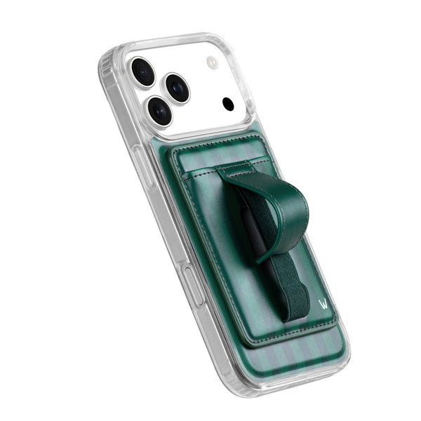 Evergreen Stripe Magnetic Wallet