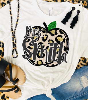 LEOPARD APPLE CUSTOM TEE-TSC