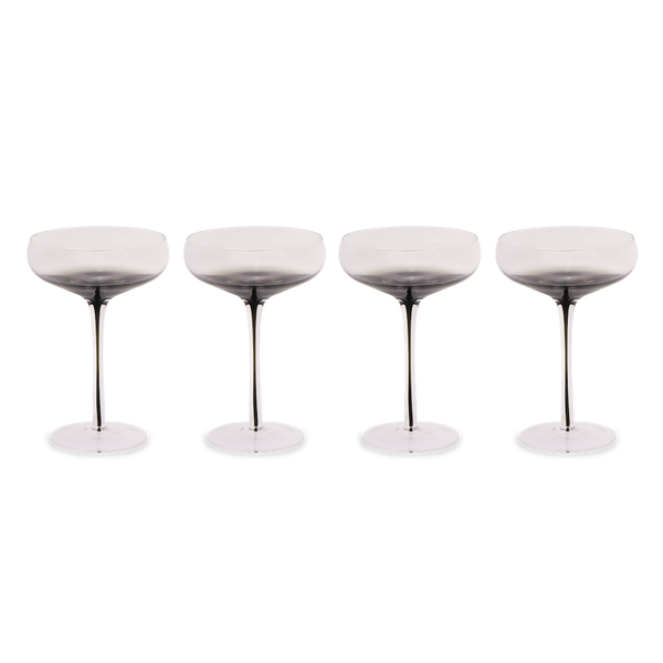 Smoke Stem Coupe Glasses