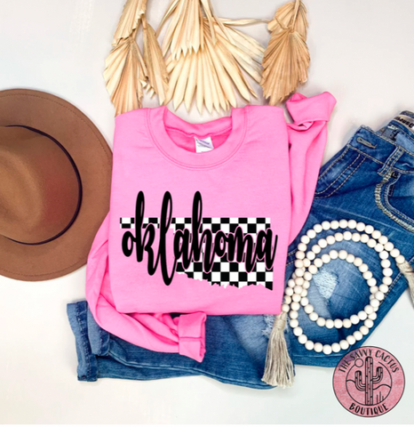 CHECKERED OKLAHOMA-TEE PARTY