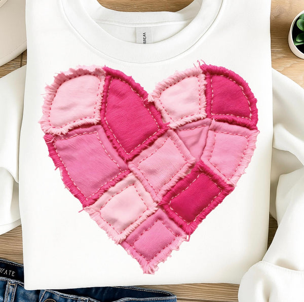 HEART PATCHWORK DTF