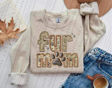 Fur Mom Faux Embroidery DTF