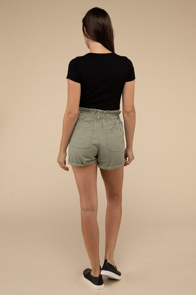 Love Tree Double Buttoned Waistband Denim Shorts