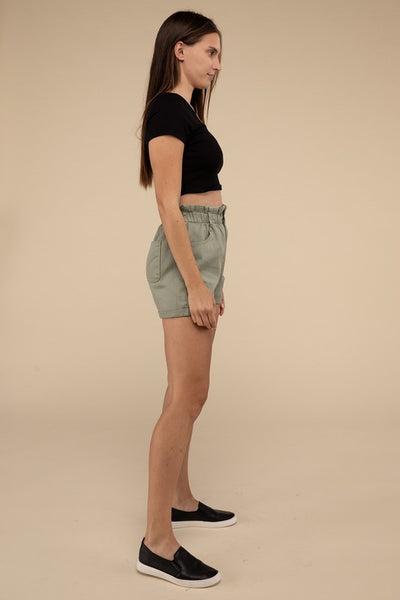 Love Tree Double Buttoned Waistband Denim Shorts